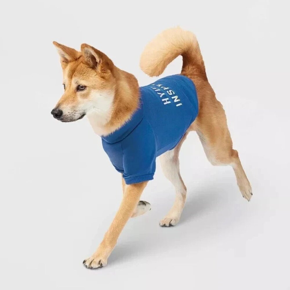 Boots & Barkley "HYDRANT INSPECTOR Blue Dog Sweatshirt Size Large Pet Apparel